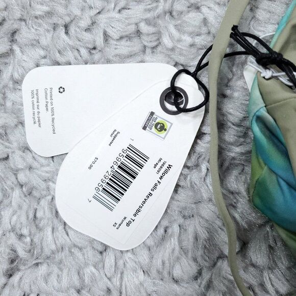 Prana Willow Falls Reversible Bikini Swim Top Mirage Blue Green Size XS - Picture 5 of 5